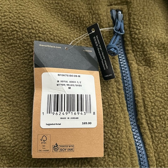 The North Face Royal Arch Full Zip Sherpa Fleece Jacket Mens M Gold Brown ($169) - Picture 3 of 6